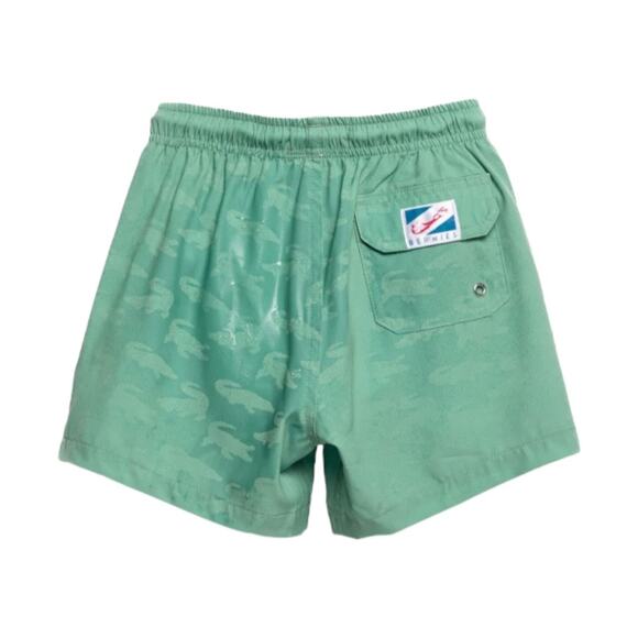 Bermies Boys Color Changing Swim Trunks Green To Crocodile 12 Water Reactive - Picture 7 of 7